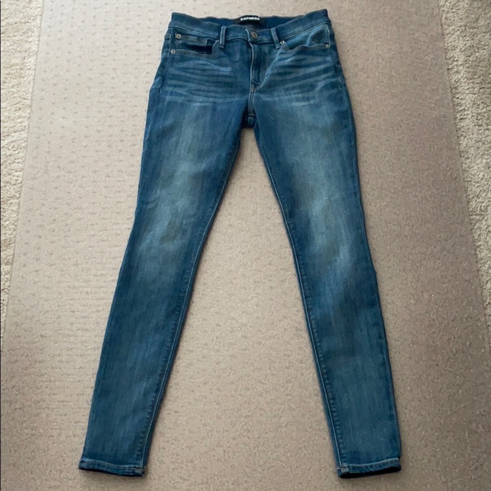Express Mid Rise Legging Jeans - Size 4 Long